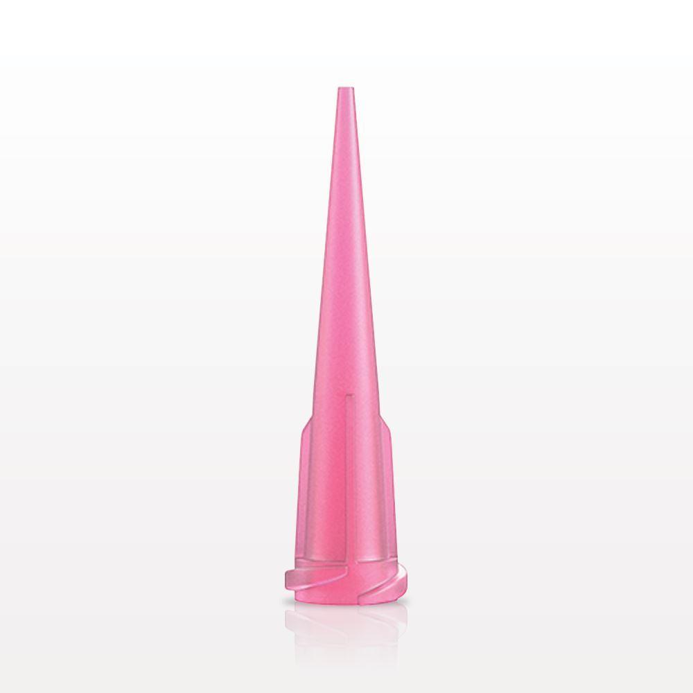 Straight Dispensing Tip, Female Luer Lock , Pink