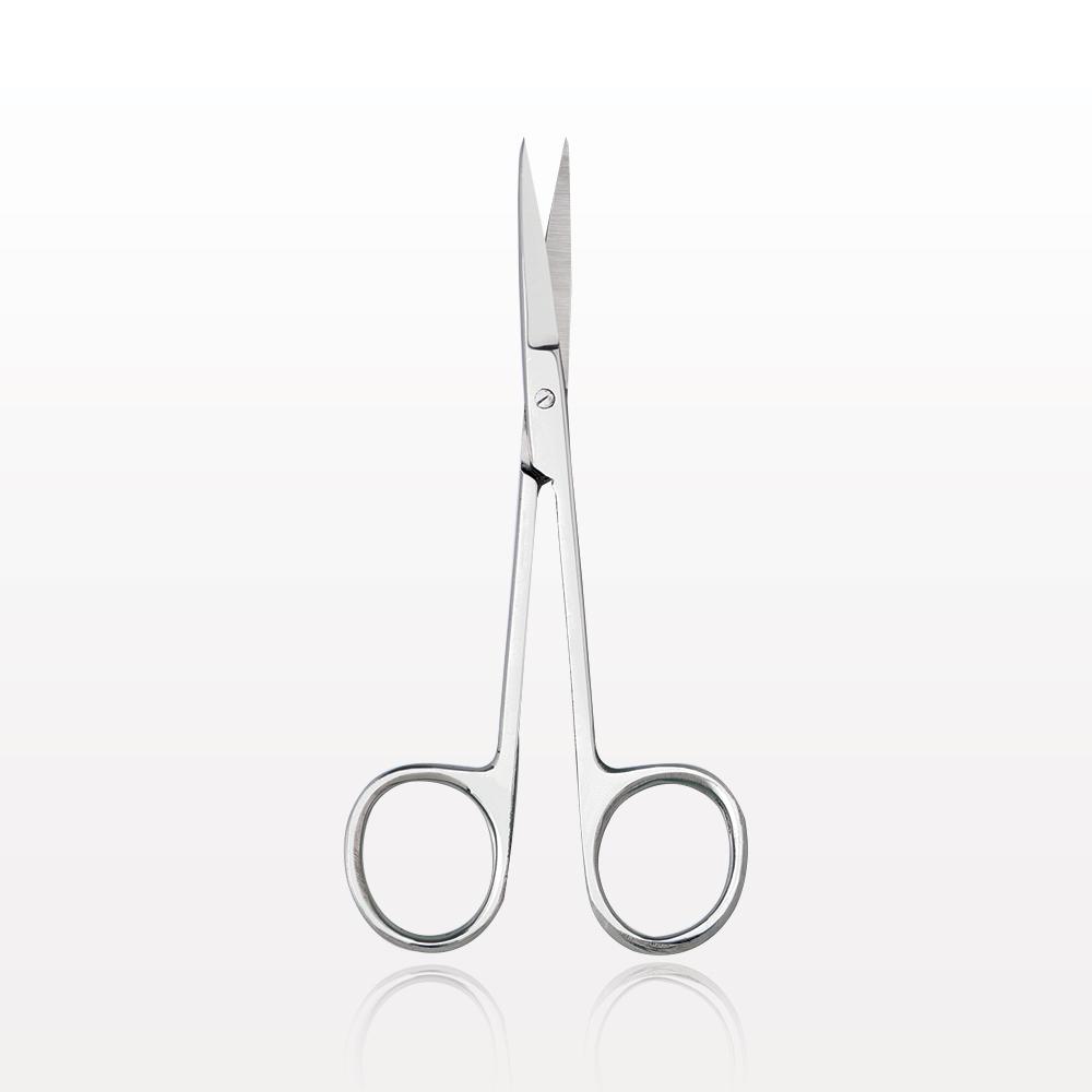 Single-Use Straight Iris Scissors, Mirror Finish