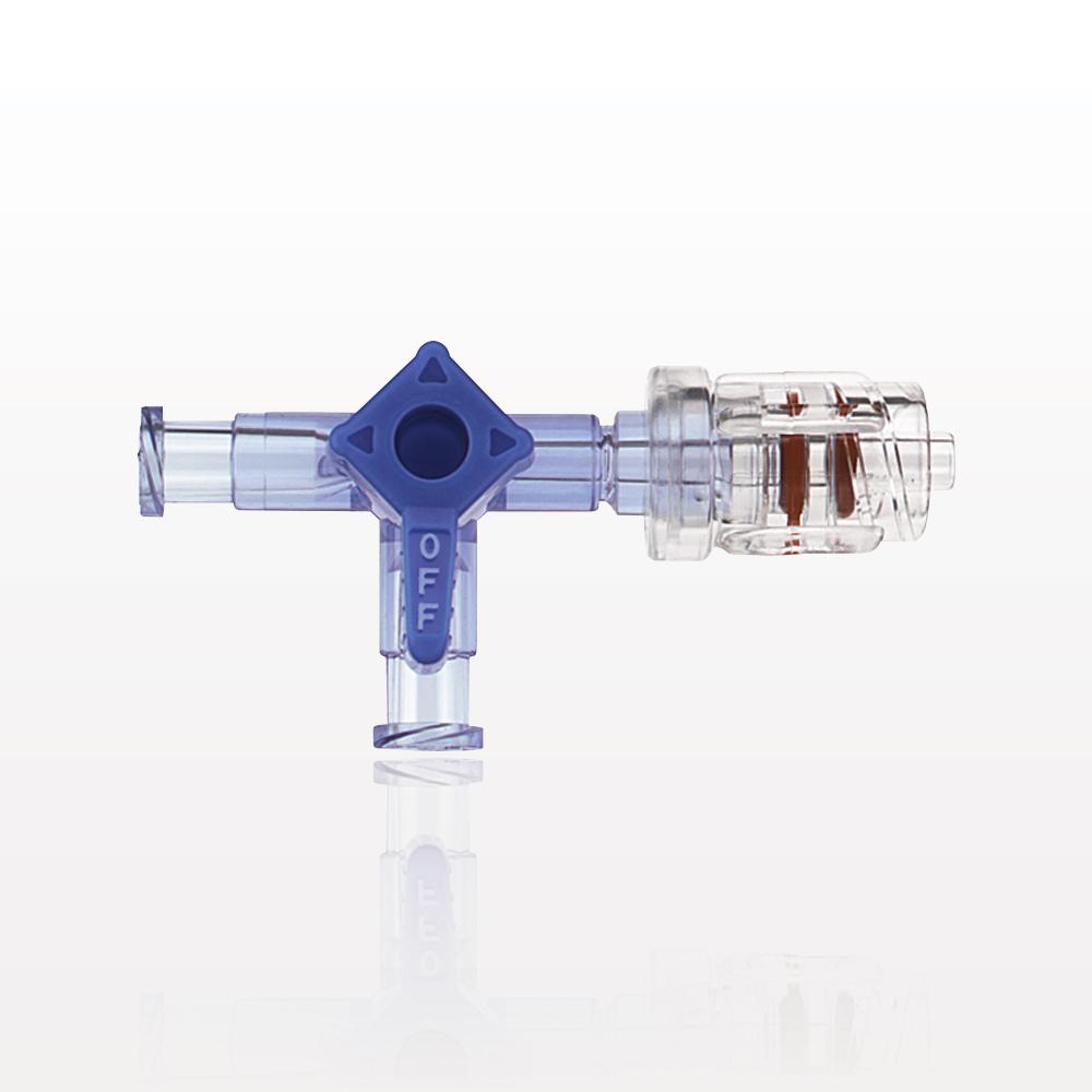 3-Way Stopcock, 2 Female Luer Locks, Rotating Male Luer Lock