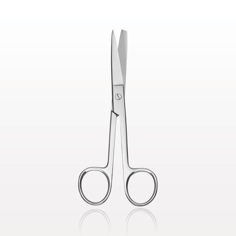 Single-Use Straight Scissors, Sharp/Blunt, Mirror Finish