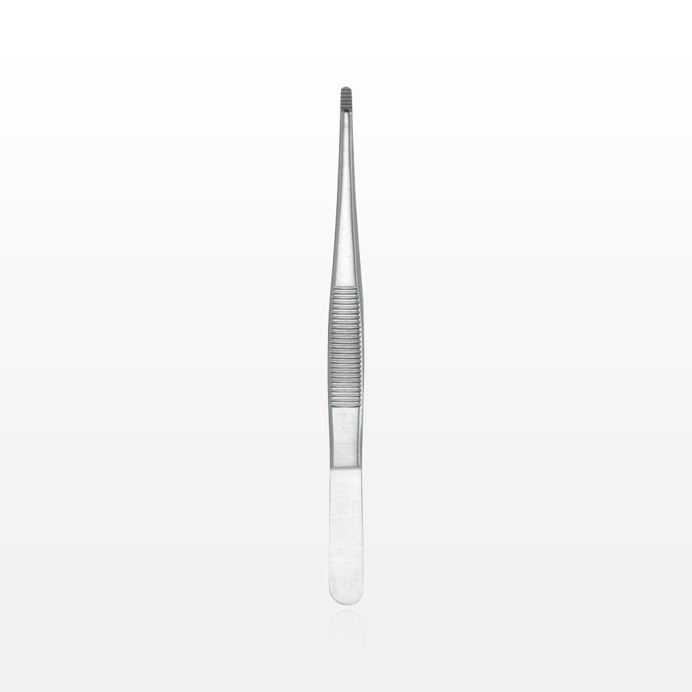 Single-Use Dressing Forceps, Serrated Tips, Satin Finish