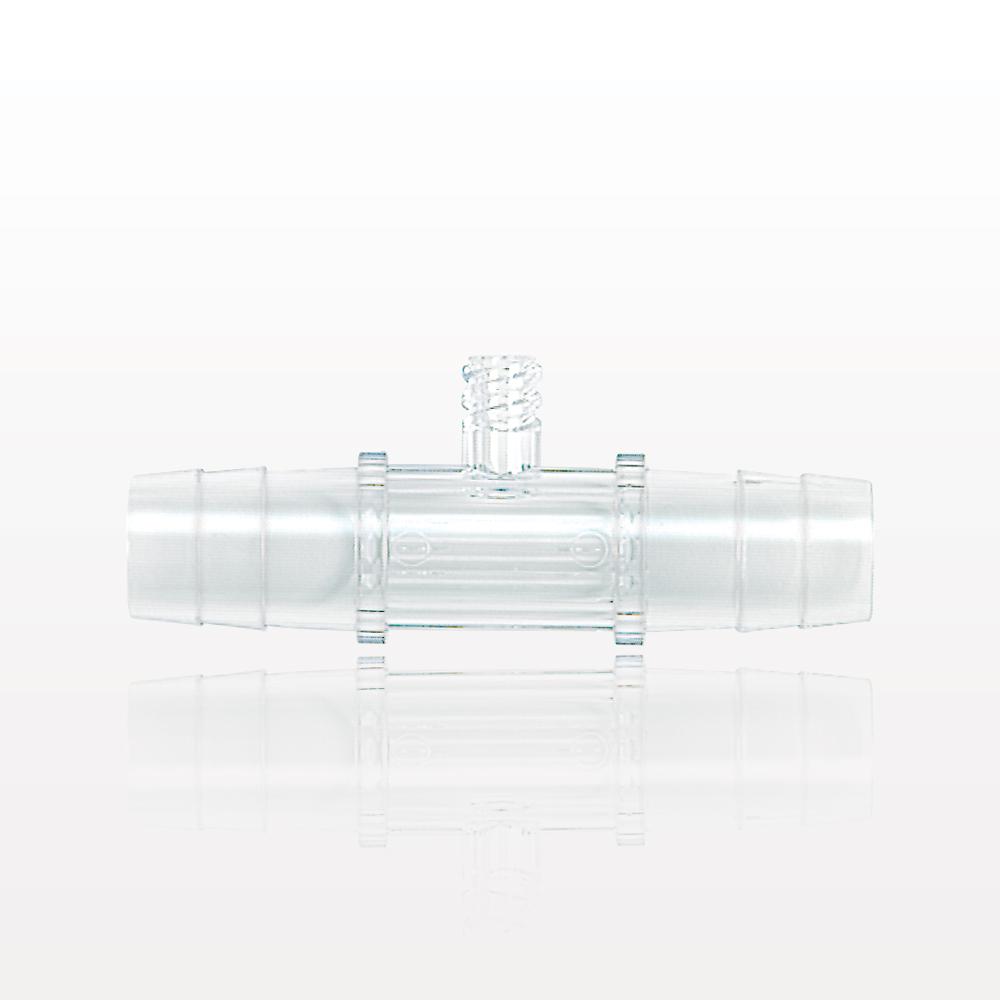 Straight Connector, Barbed, Female Luer Lock Side Port, Clear