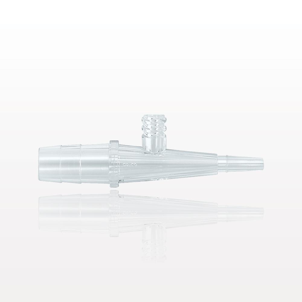 Straight Connector, Reducer, Barbed, Male Luer Slip, Female Luer Lock Side Port, Clear