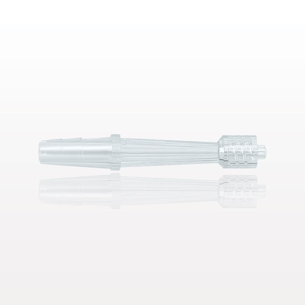 Straight Connector, Reducer, Barbed, Male Luer Lock, Clear