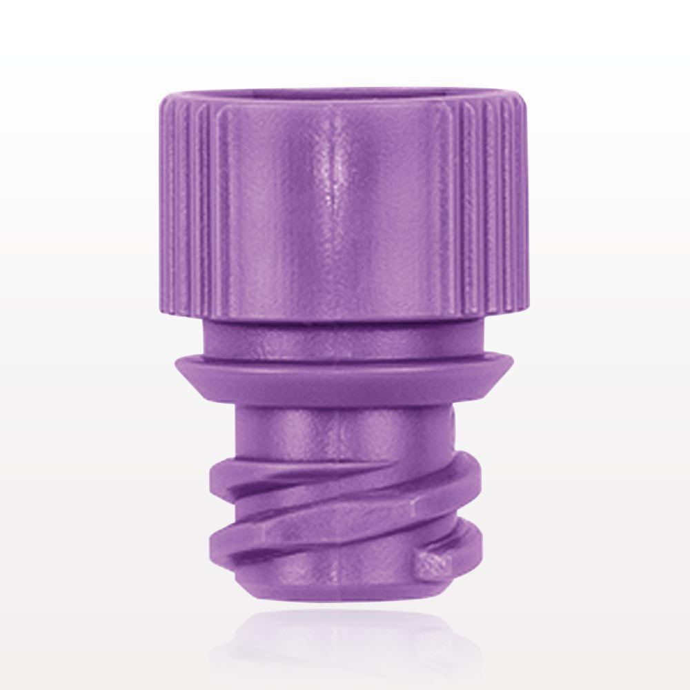 ENFit® Oral Adapter Cap, Full Thread, Non-Vented, Purple