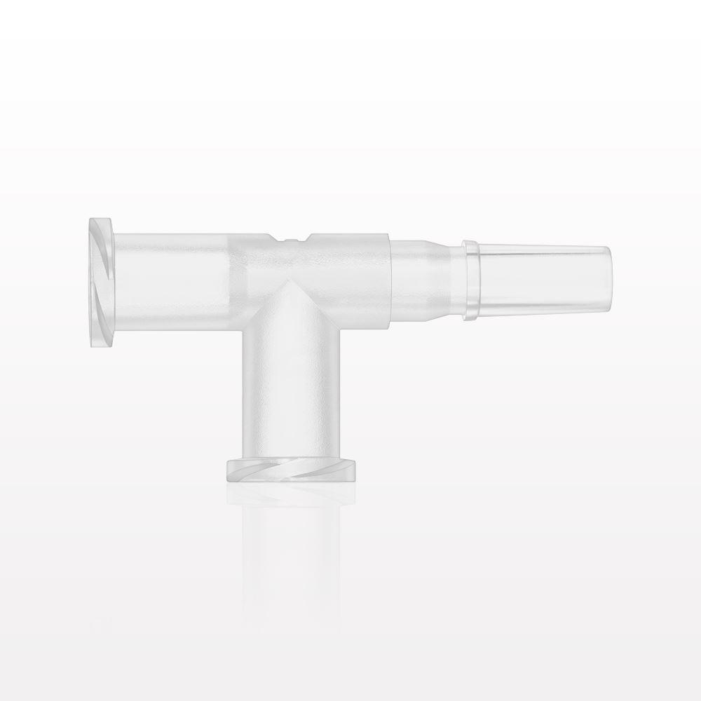 T Connector, Female Luer Lock, Male Luer Slips, Natural