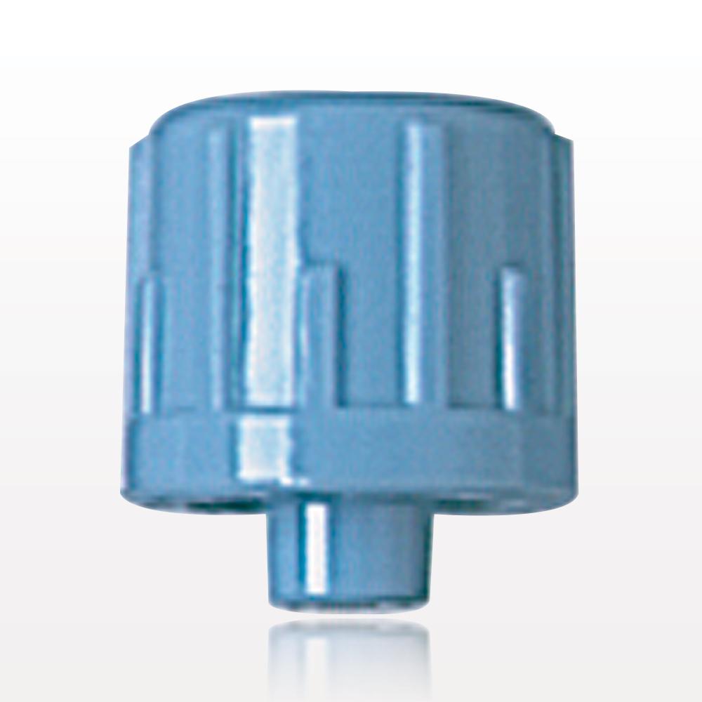 Male Luer Cap, Vented, Blue