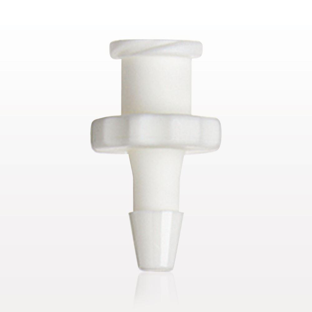 Female Luer Lock, Barbed, White
