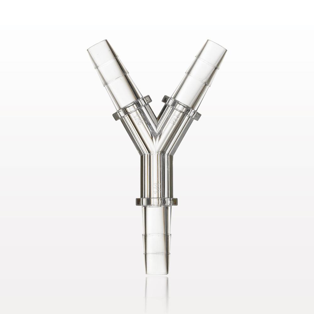 Y Connector, Barbed, Clear