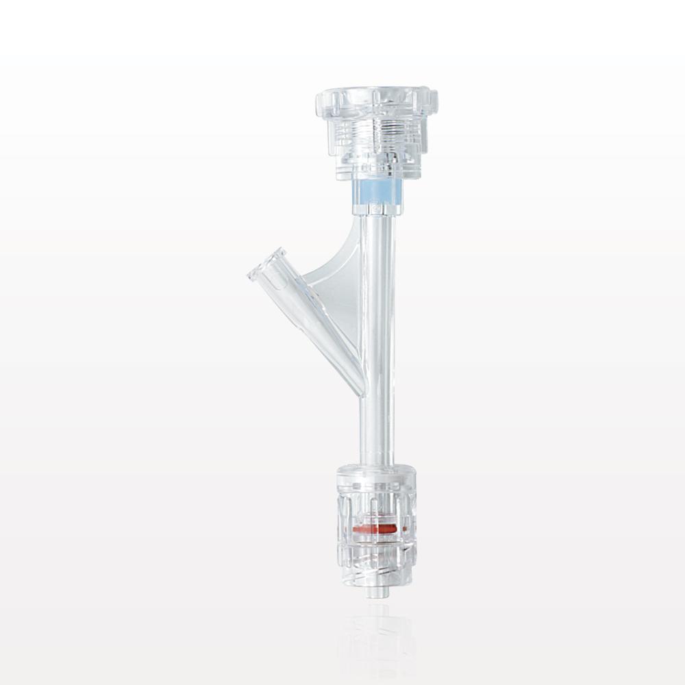 Hemostasis Valve Y Connector, Rotating Male Luer Lock, Female Luer Lock Sideport