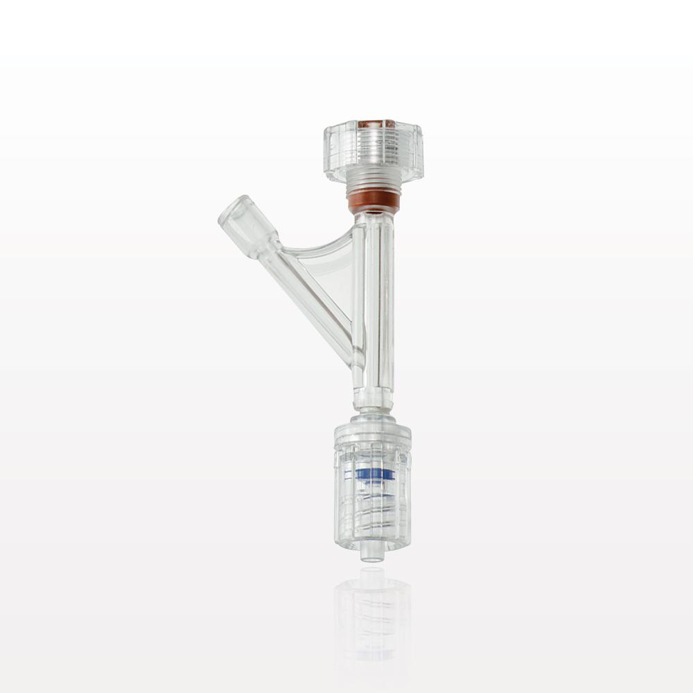 Hemostasis Valve Y Connector, Rotating Male Luer Lock, Female Luer Lock Sideport