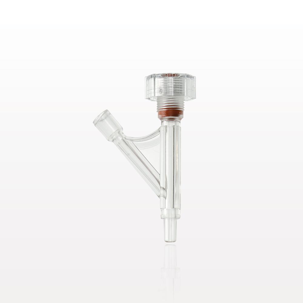 Hemostasis Valve Y Connector, Male Luer Slip, Female Luer Lock Sideport