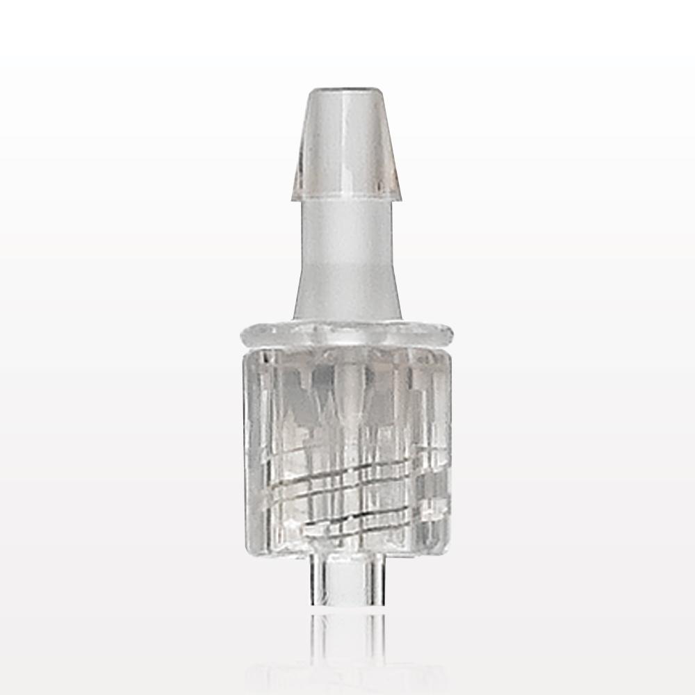 Male Luer w/Spin Lock, Barbed, Clear
