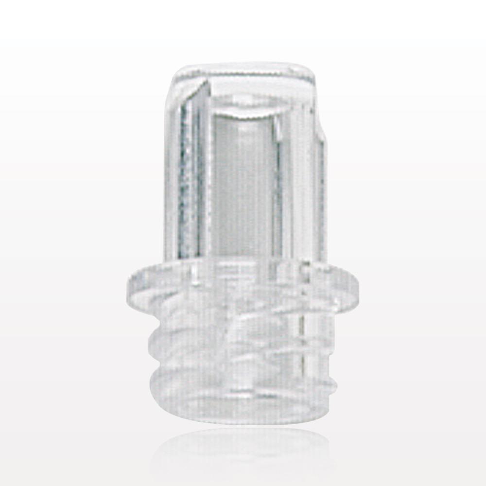 Large-Bore Female Cap, Non-Vented, Clear