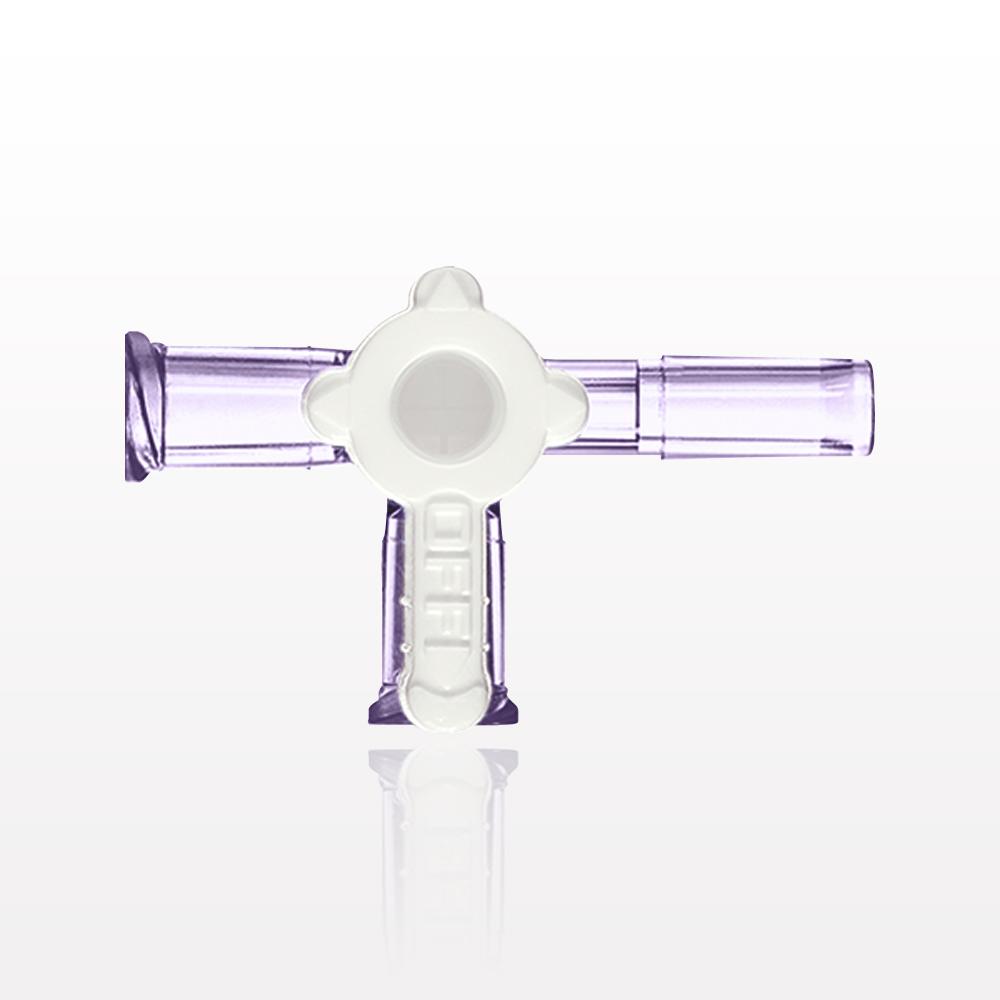 3-Way Stopcock, 2 Female Luer Locks, Tubing Port