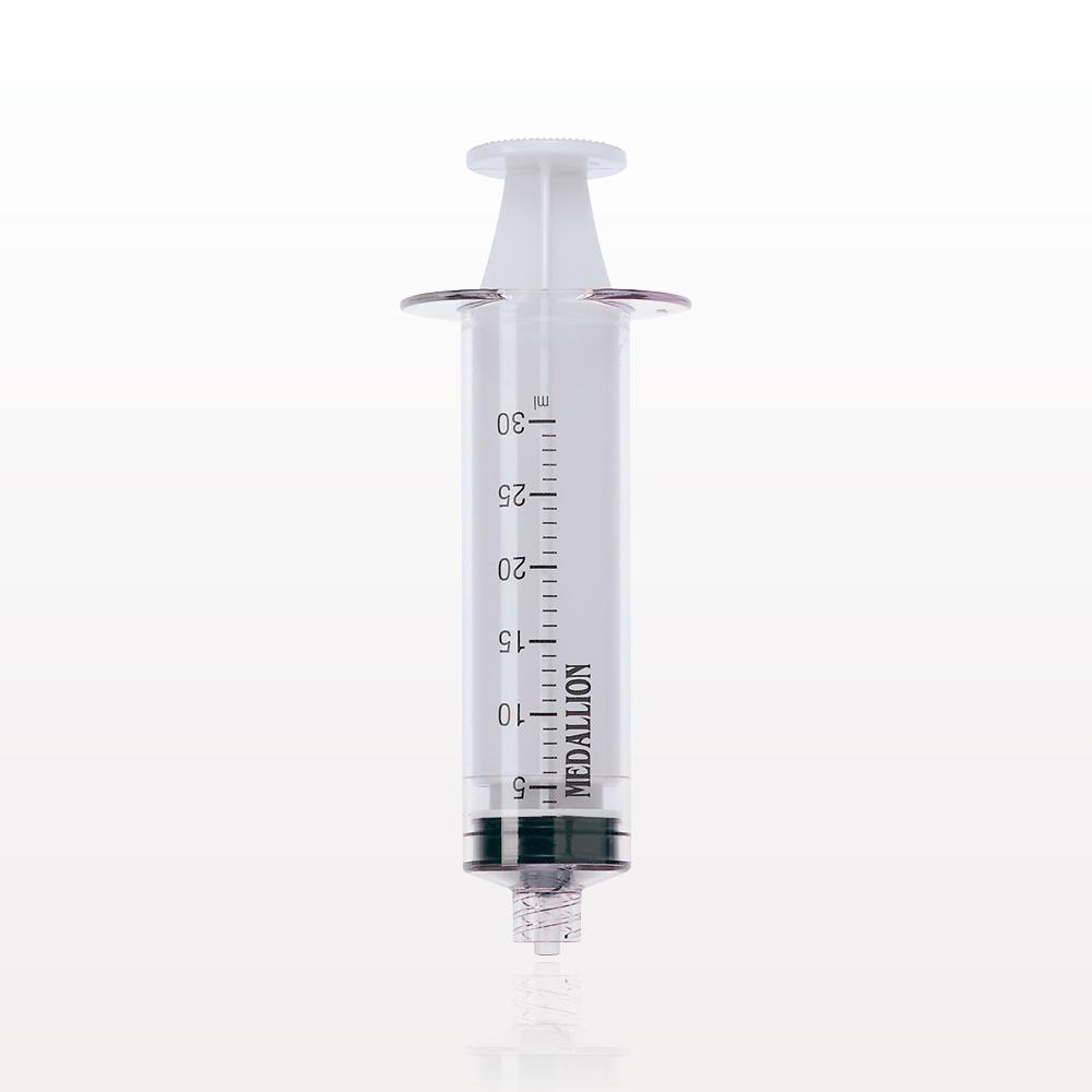 Medallion Syringe, Male Luer Lock, White