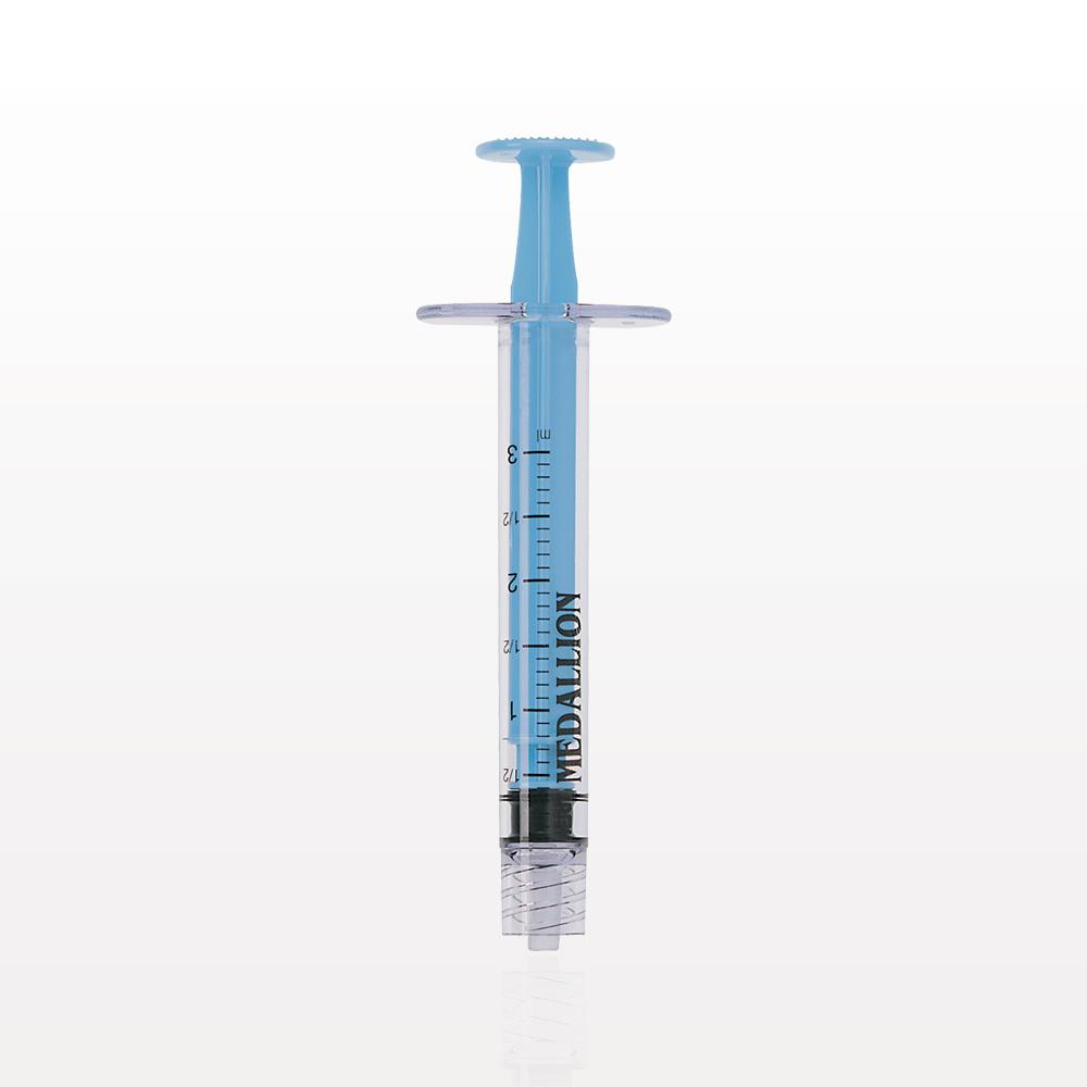 Medallion® Syringe, Male Luer Lock, Light Blue