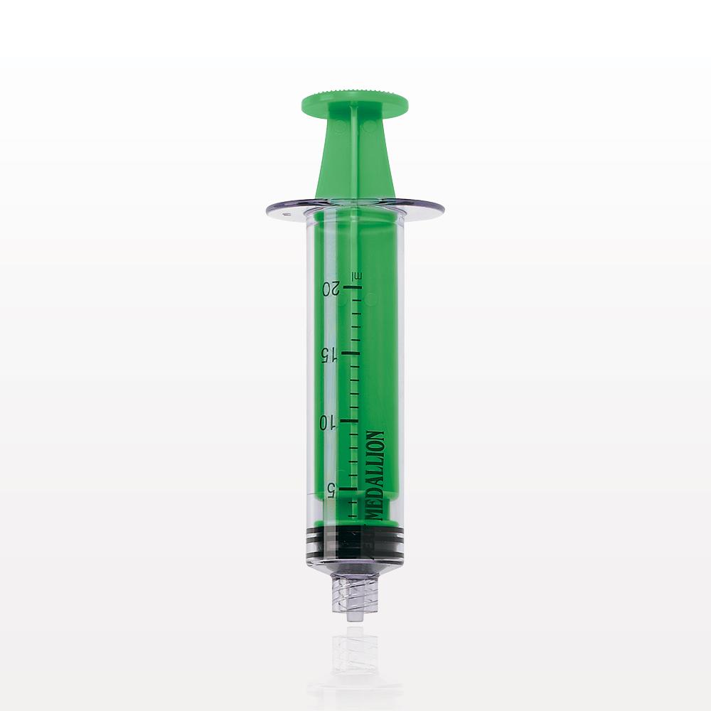 Medallion® Syringe, Male Luer Lock, Dark Green