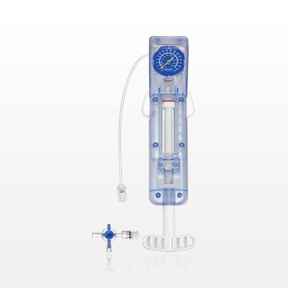 Pressure Inflation Syringe, Individually Packaged with 3-Way Stopcock