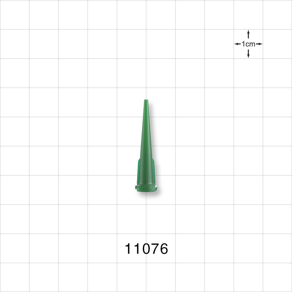 Straight Dispensing Tip, Female Luer Lock , Green