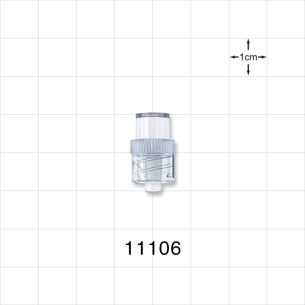 Male Luer Lock, Tubing Port, Clear