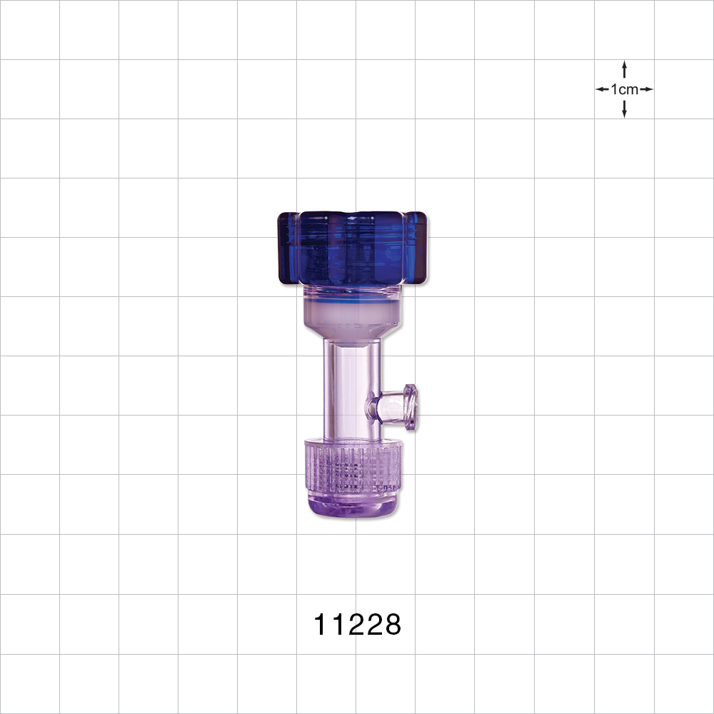 Tuohy Borst Adapter, Threaded Flare Connector, Female Luer Lock Sideport