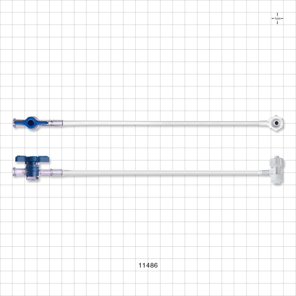 Extension Line, Hemostasis Valve to 1-Way Stopcock