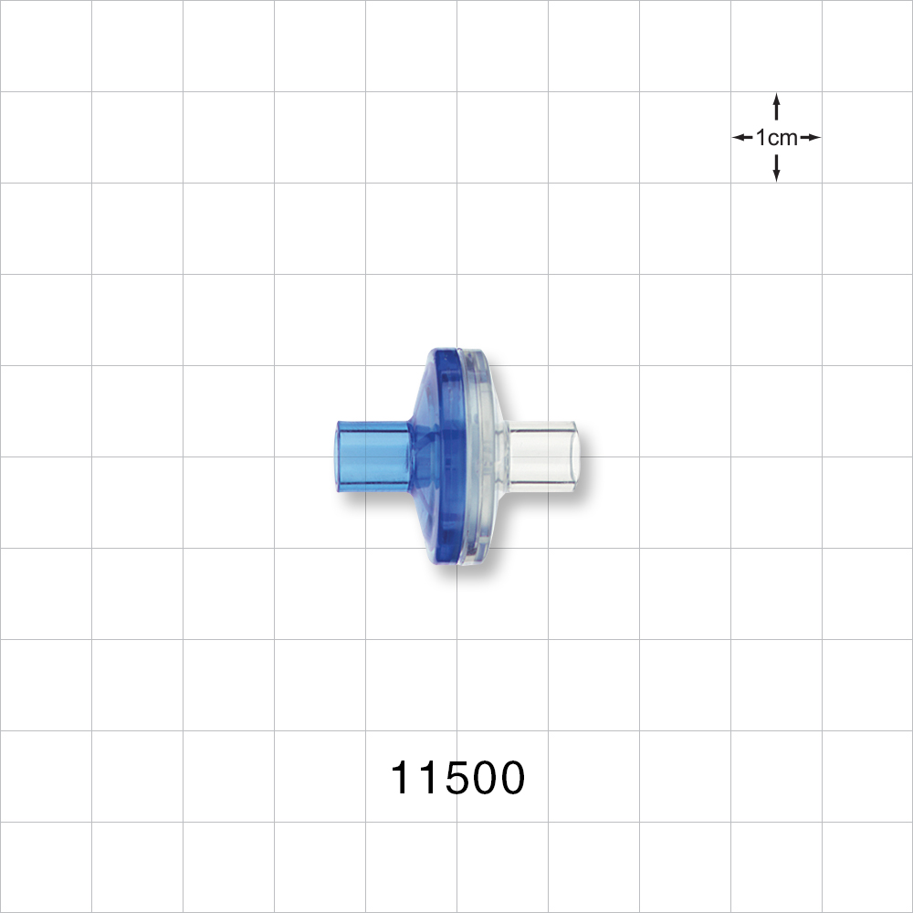 Transducer Protector, Blue Inlet, Clear Outlet