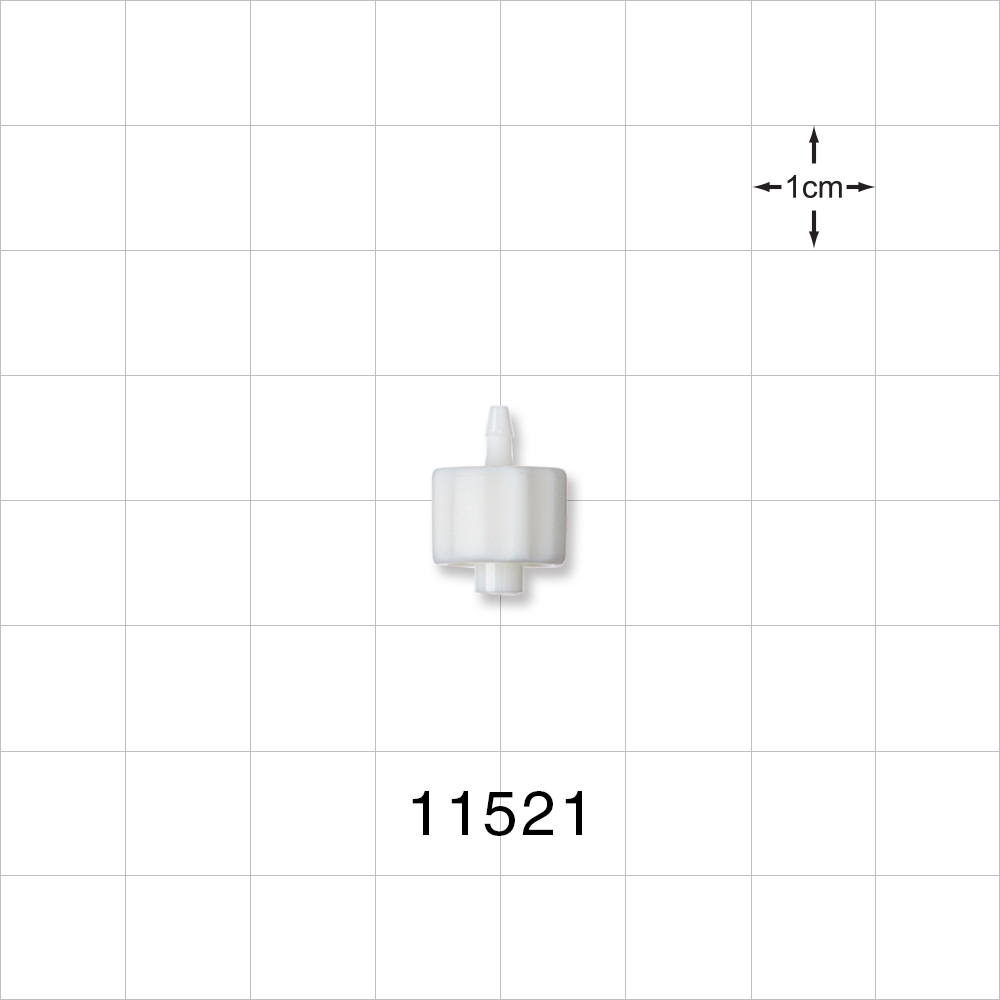 Male Luer Lock, Barbed, White