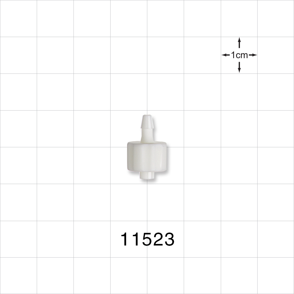 Male Luer Lock, Barbed, White