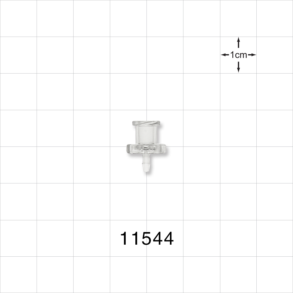 Female Luer Lock, Barbed, Clear