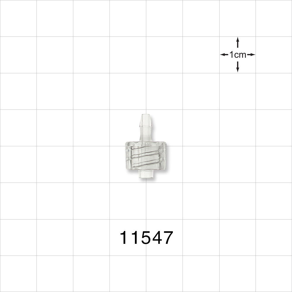 Male Luer Lock, Barbed, Clear