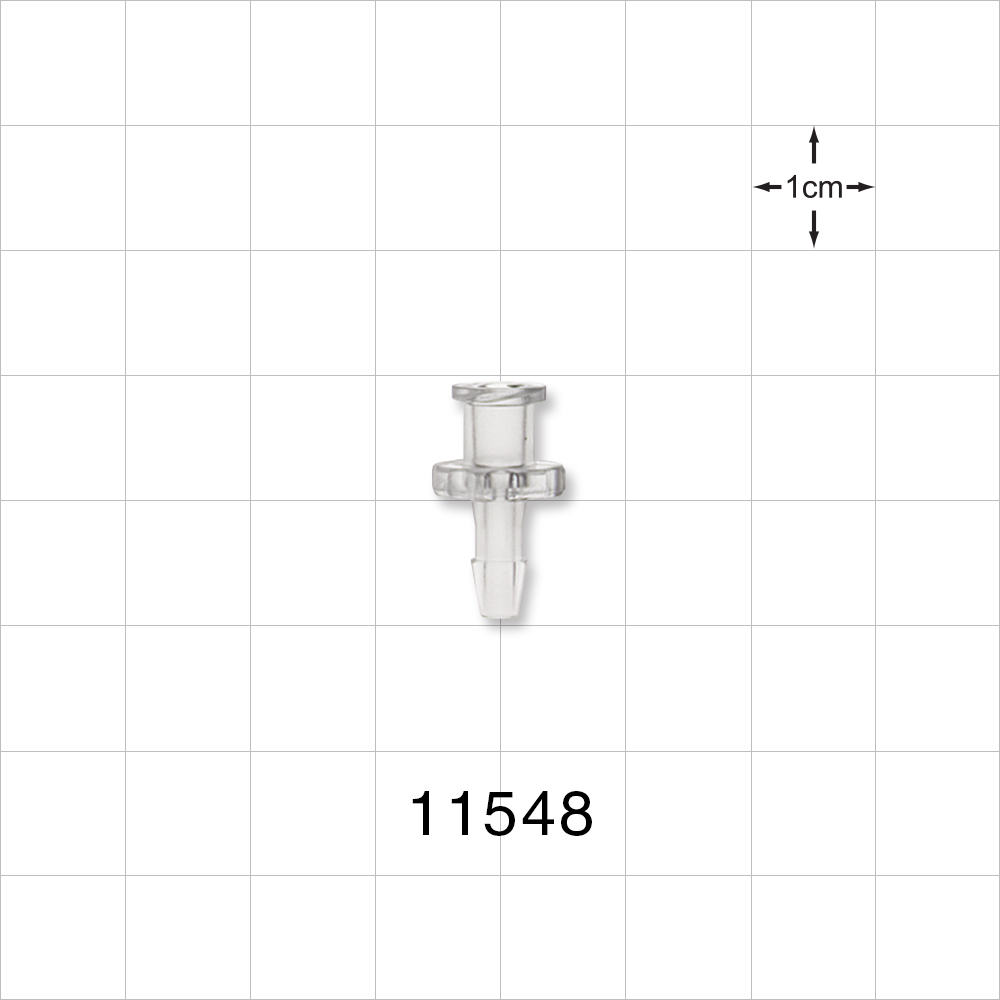 Female Luer Lock, Barbed, Clear