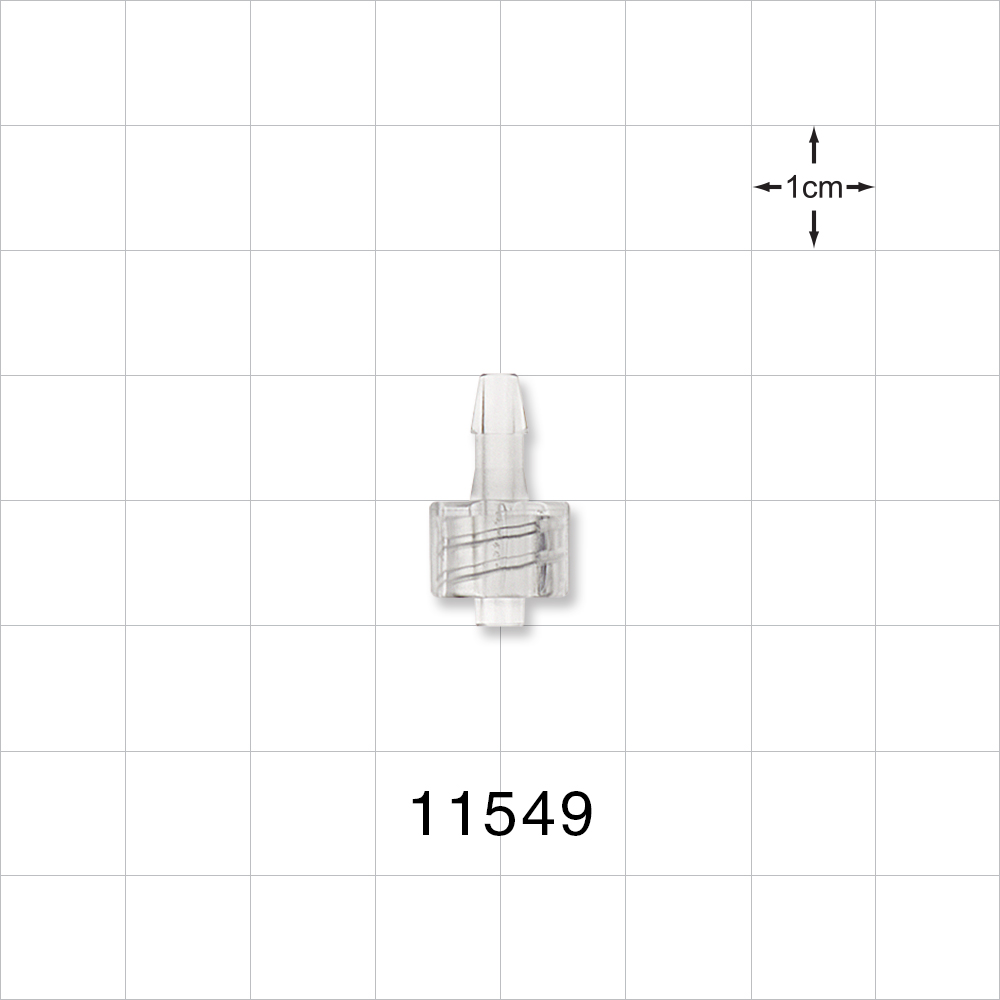 Male Luer Lock, Barbed, Clear