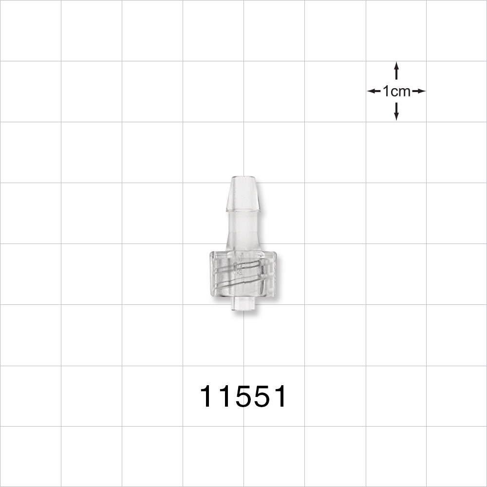 Male Luer Lock, Barbed, Clear