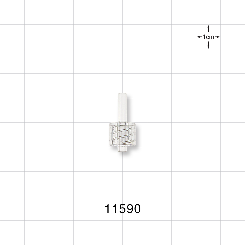 Male Luer Lock, Tubing Port, Clear