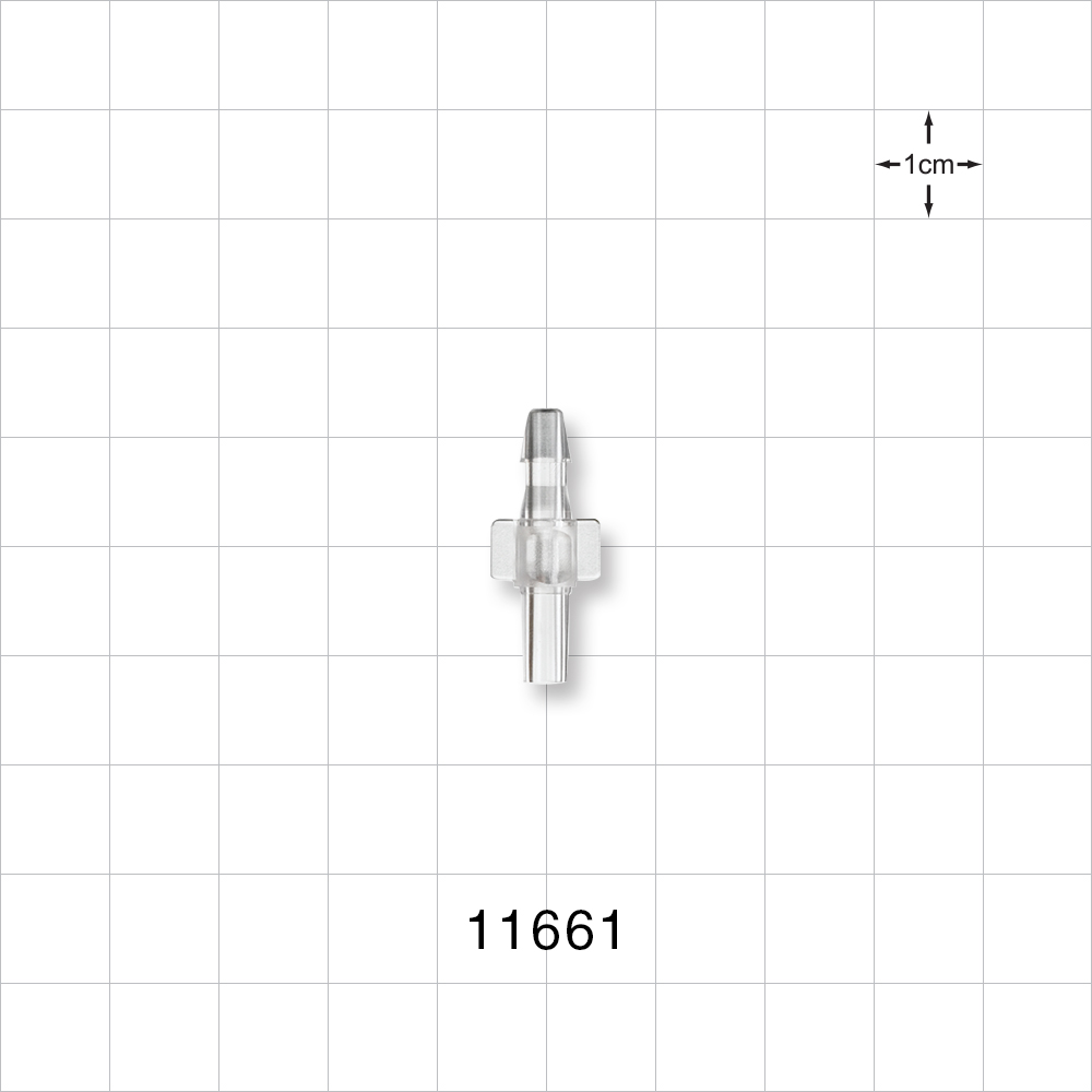 Male Luer Slip, Barbed, Clear