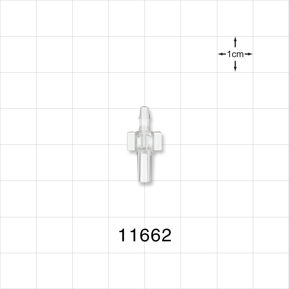 Male Luer Slip, Barbed, Clear