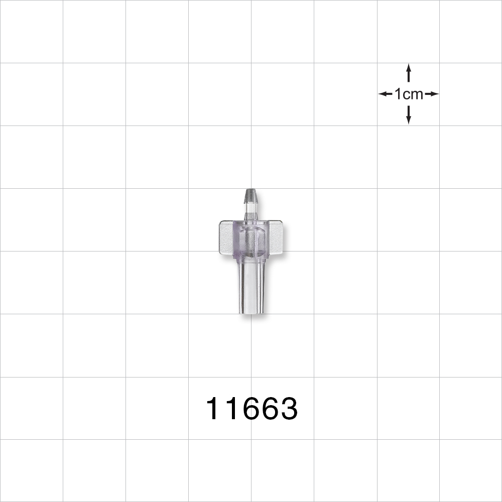 Male Luer Slip, Barbed, Clear