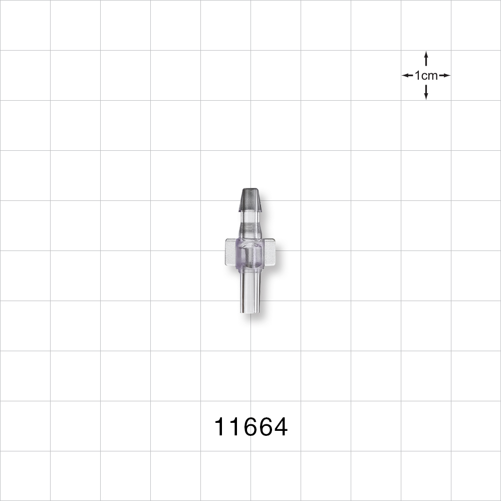 Male Luer Slip, Barbed, Clear