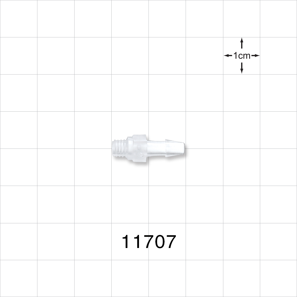 Threaded Connector, Barbed, Natural