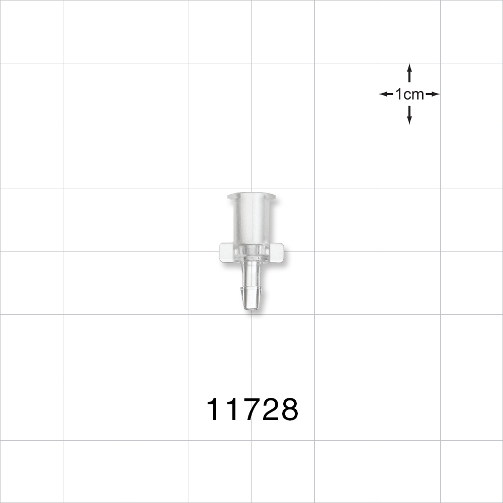 Female Luer Lock, Barbed, Clear