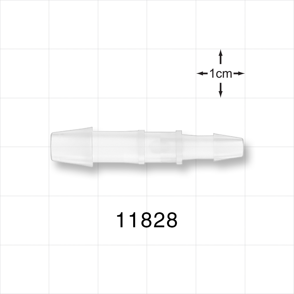 Straight Connector, Reducer, Barbed, Natural