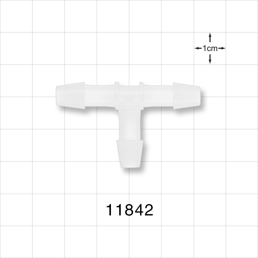 T Connector, Barbed, Natural