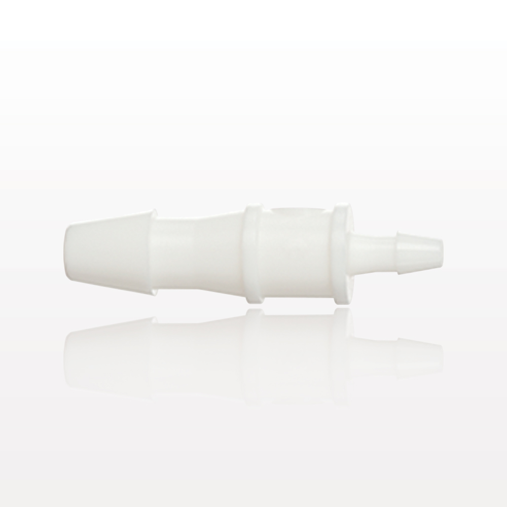 Straight Connector, Reducer, Barbed, White