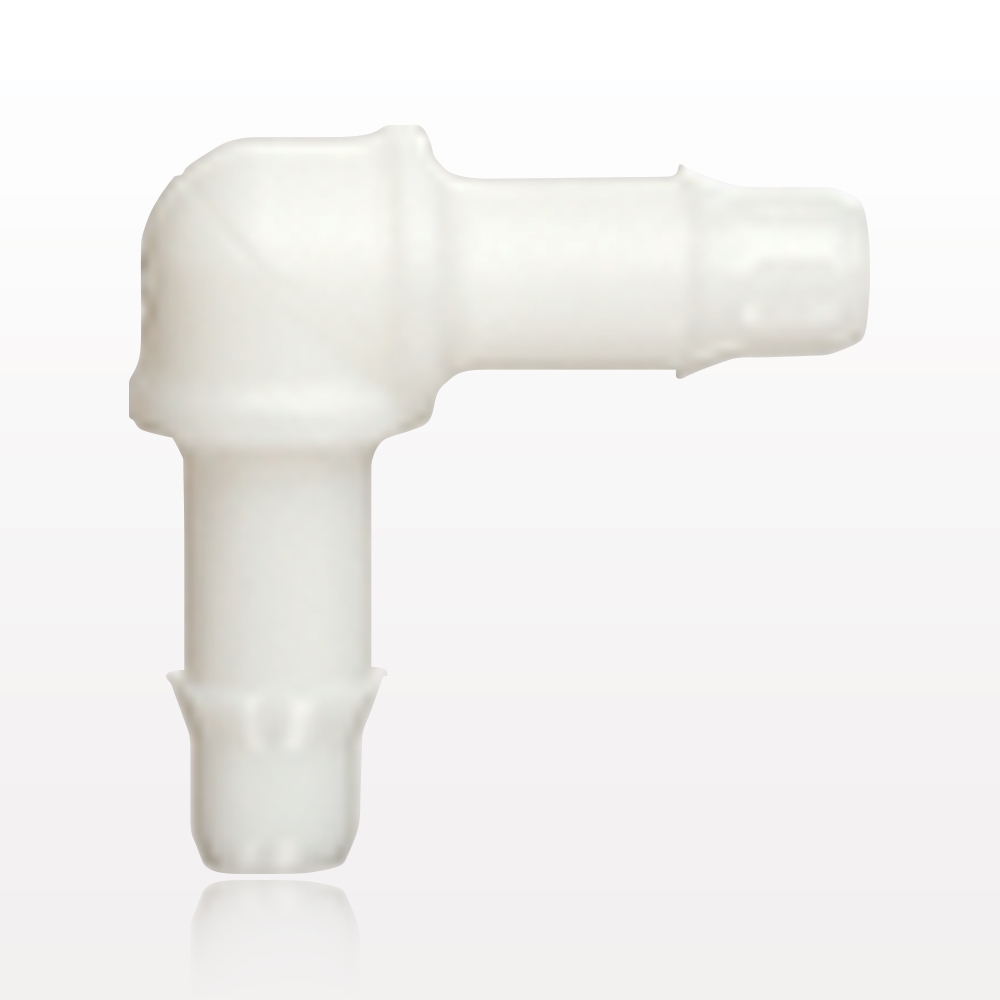 Elbow Connector, Barbed, White