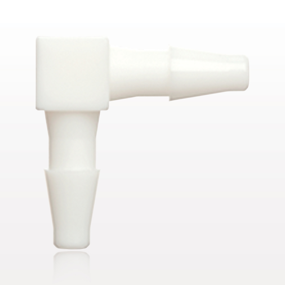 Elbow Connector, Barbed, White