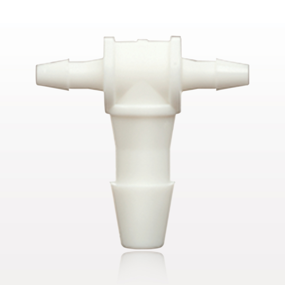 T Connector, Reducer, Barbed, White