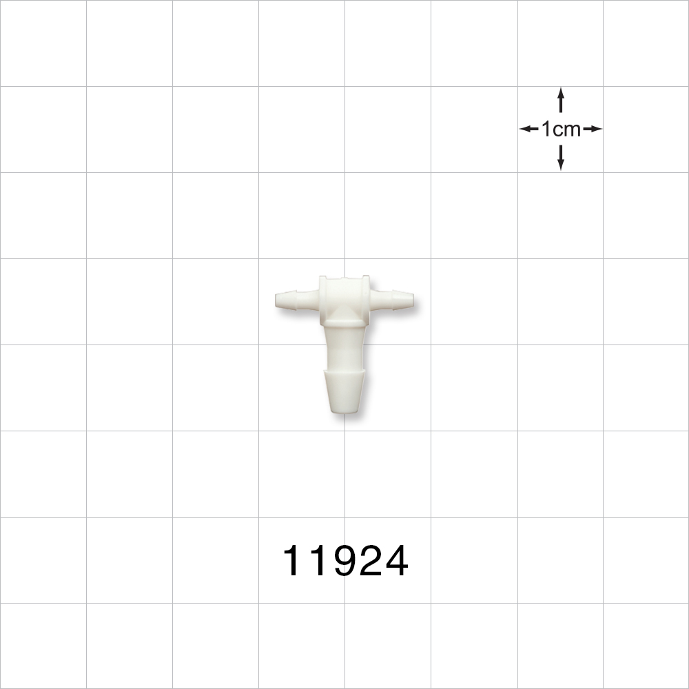 T Connector, Reducer, Barbed, White