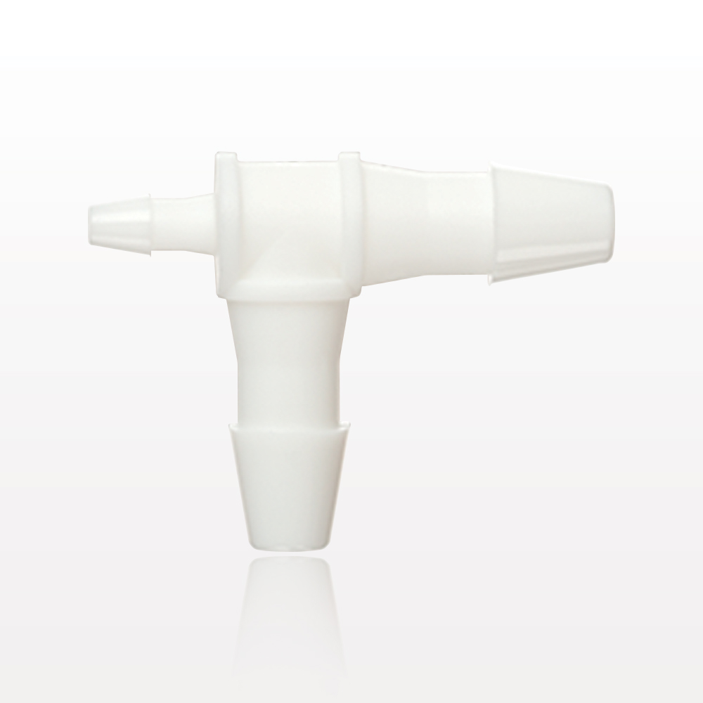 T Connector, Reducer, Barbed, White